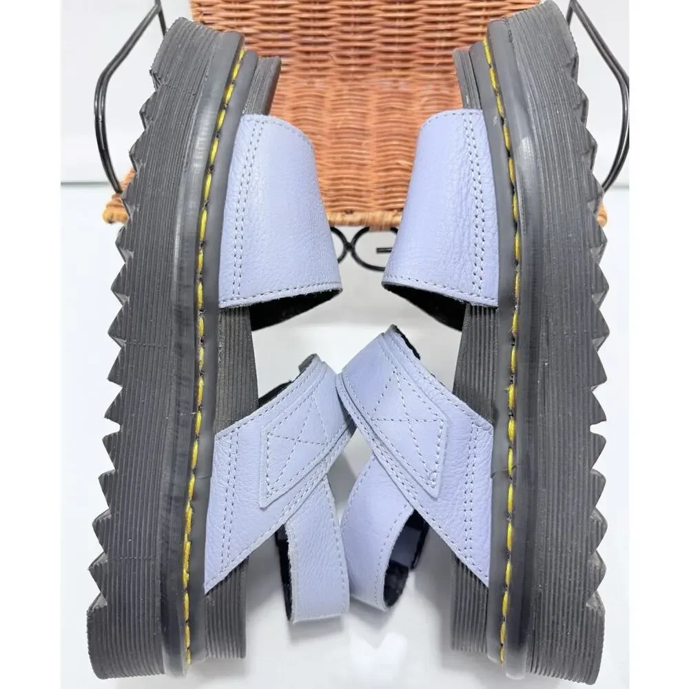 Dr. Martens Voss Women's Sandals Size 6 Light Blue Platform Strappy UK 4 EU 37